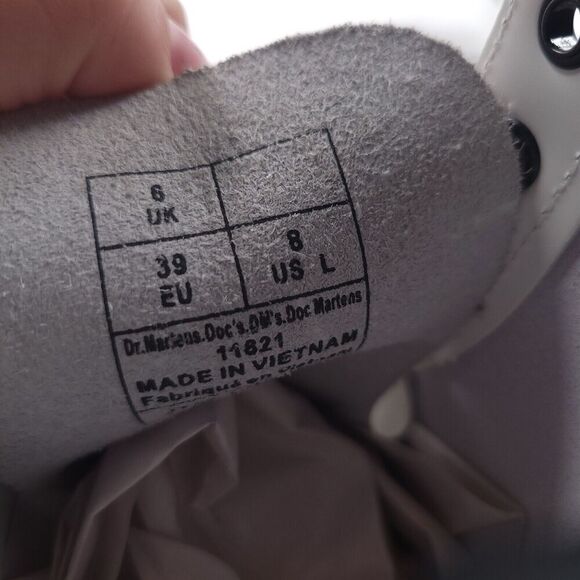 Dr Martens 1460 White Smooth Standard Fit Womens 8 Lace Up Boot Shoes 11821100 - Picture 14 of 14